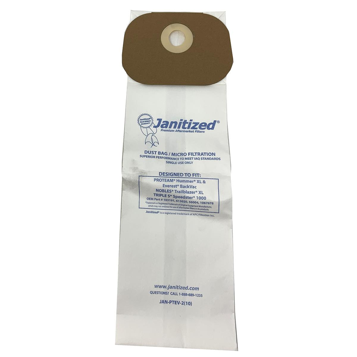 Replacement Vacuum Bags Fits Trailblazer Xl (10 Pack)