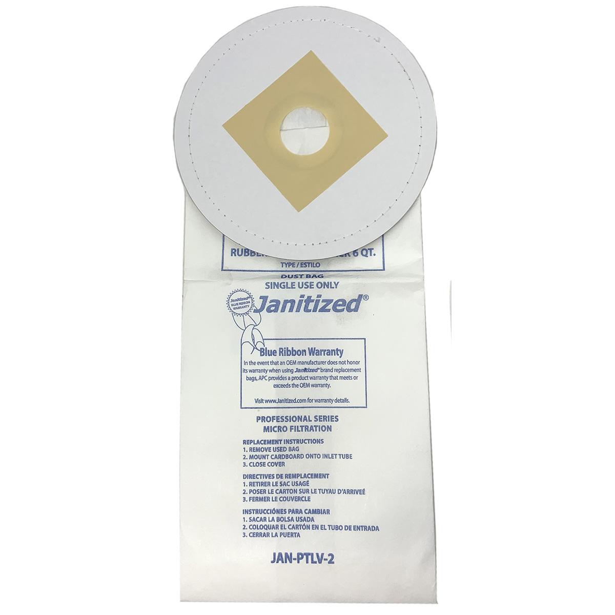 Captive Filtration Vacuum Bags Fits Proteam Linevacer 6 Qt (10 Pack)