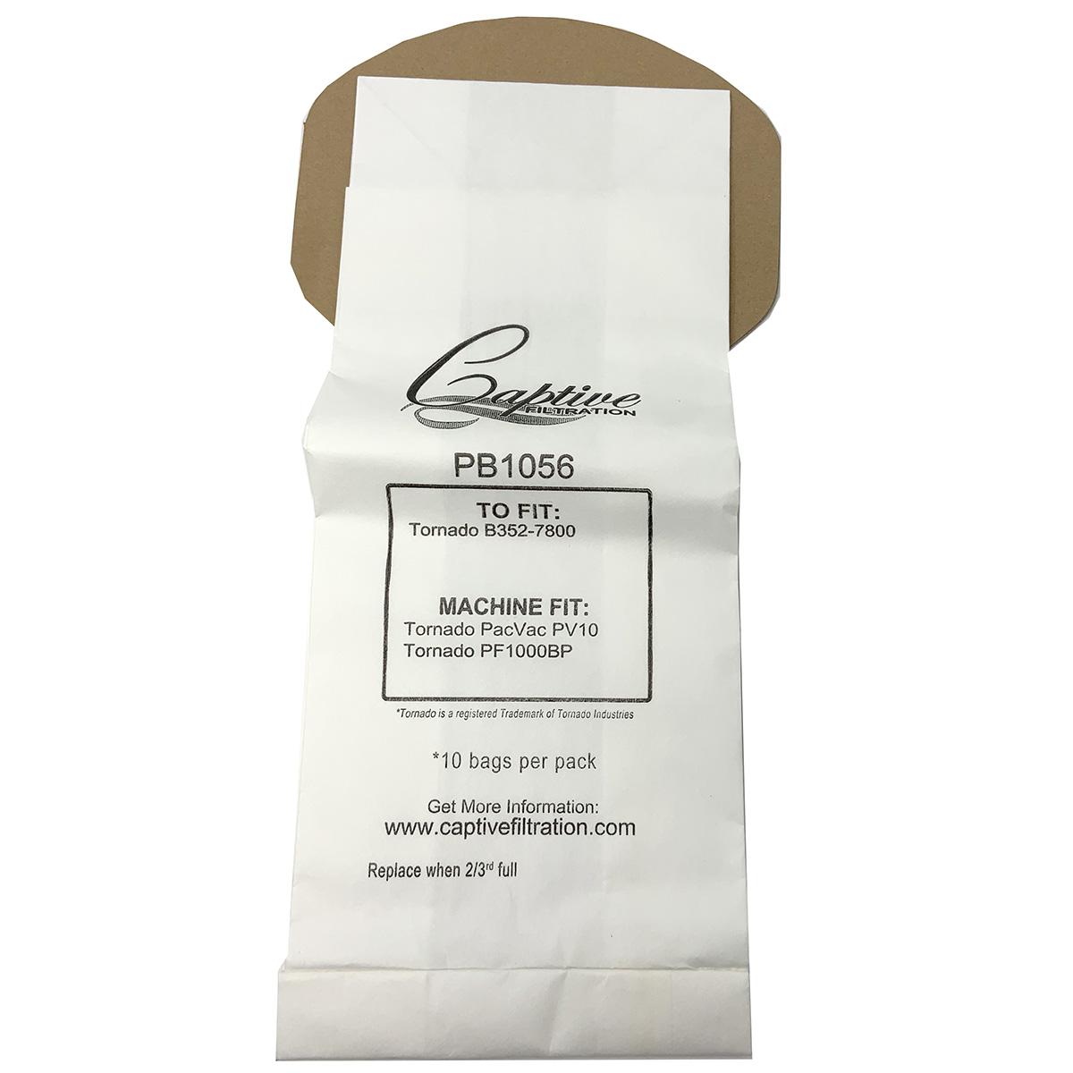 Tornado Pacvac Pv10 Replacement Vacuum Bags (10 Pack)