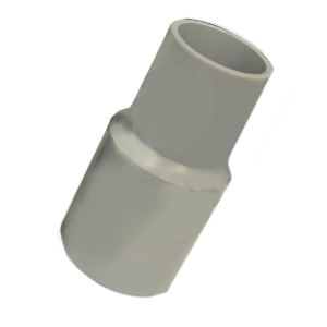 Crushproof Hose Cuff 1.25 X 1.25, Grey