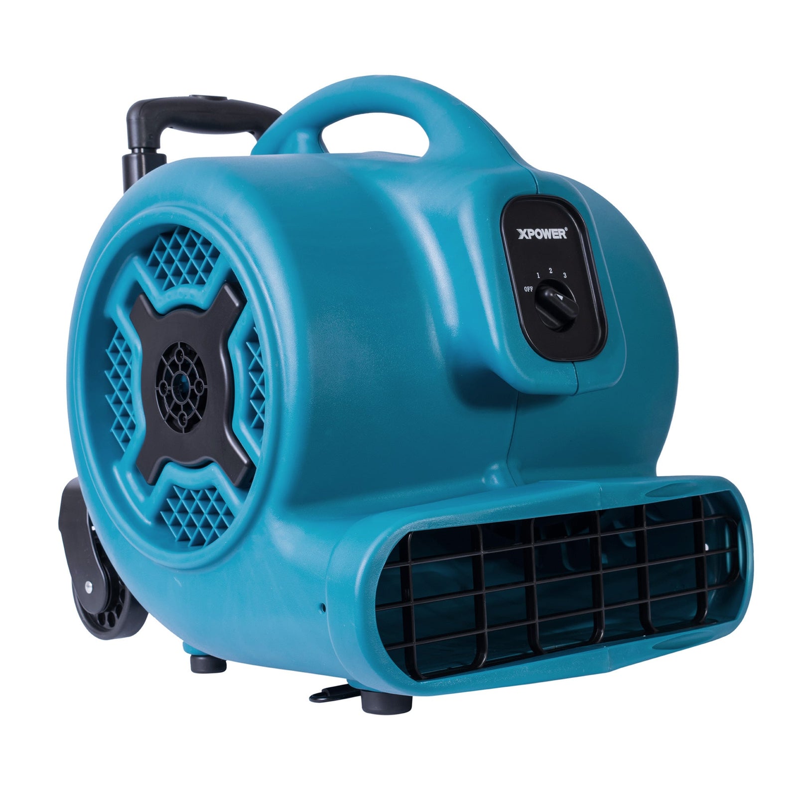 XPOWER X-830H 1 HP Air Mover w/ Telescopic Handle & Wheels