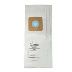 Captive Filtration Vacuum Bags - Fits Advance Carpetriever 28, Gu700A, Advance 56330690, (3 Pack)