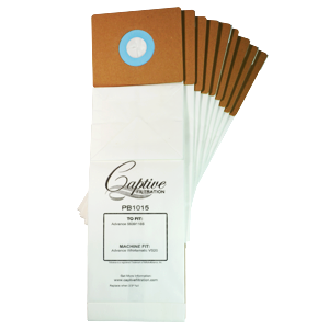 Captive Filtration Vacuum Bags Fits Whirlamatic Vs20 Burnisher, Advolution 2710, (10 Pack)