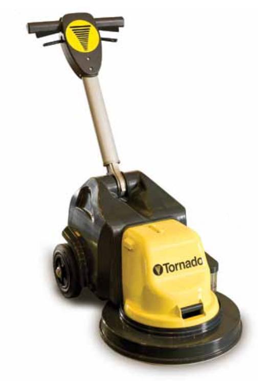 Tornado® Glazer 17, Floor Burnisher, 17", 1500 RPMs, Battery, Dust Control, Forward and Reverse, 2 Year Warranty, 98494