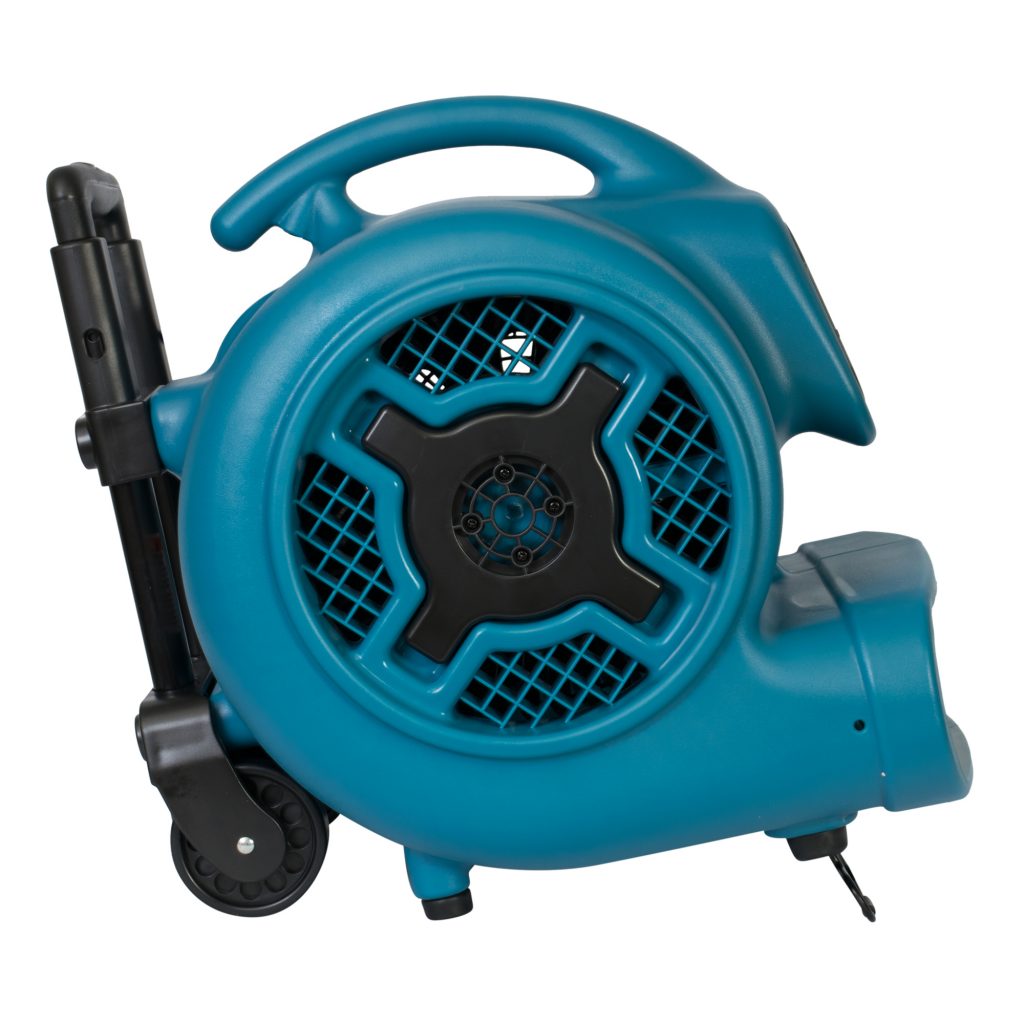 XPOWER X-830H 1 HP Air Mover w/ Telescopic Handle & Wheels