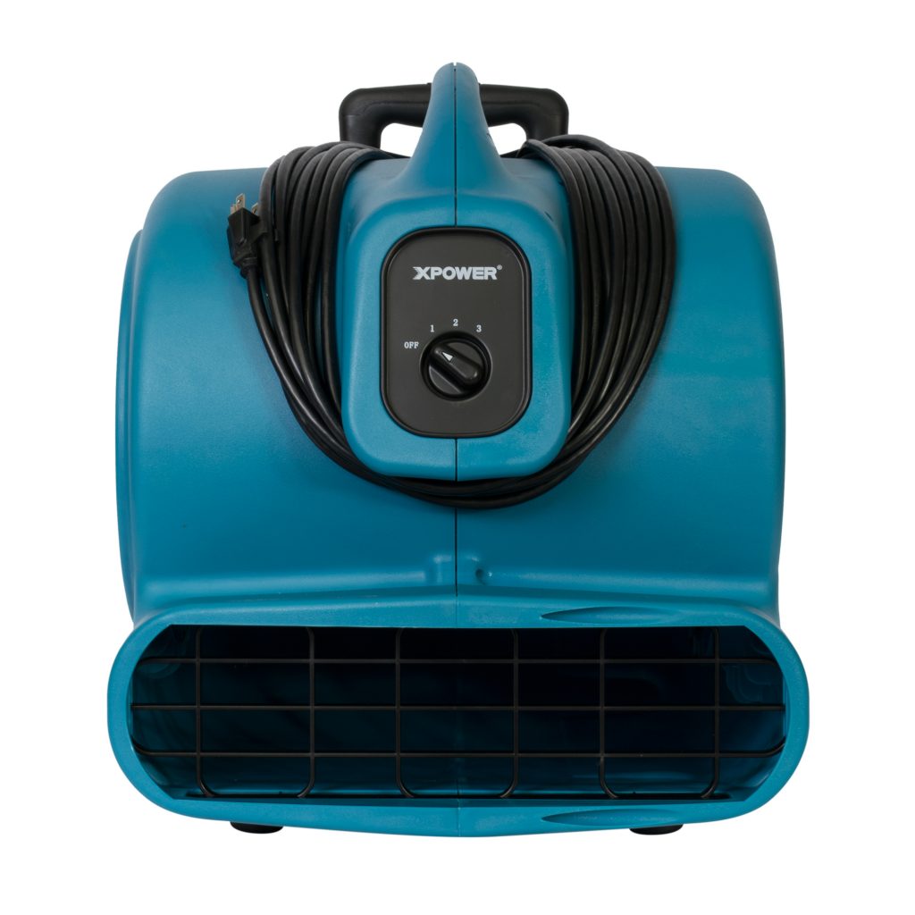 XPOWER X-830H 1 HP Air Mover w/ Telescopic Handle & Wheels